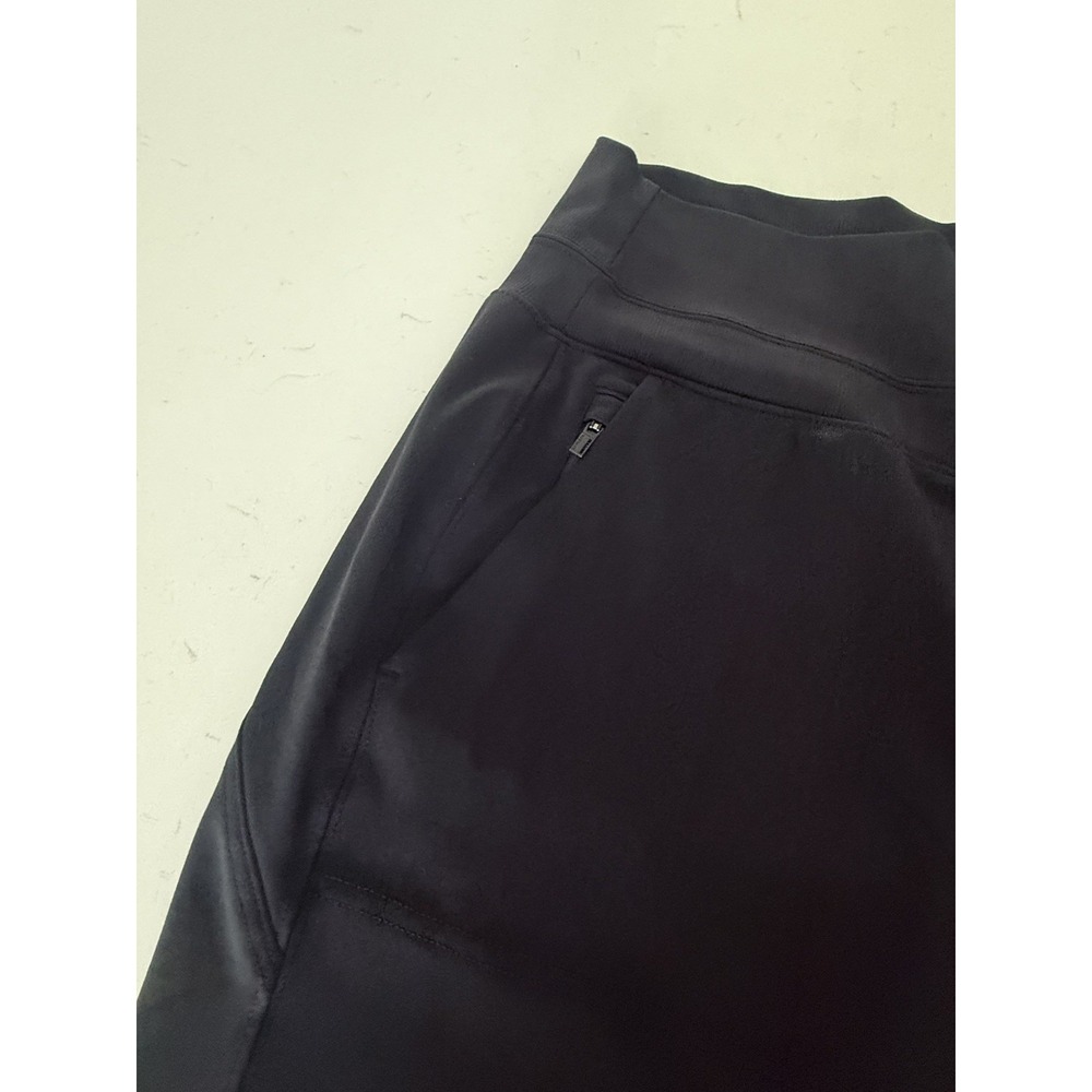 Athleta High Rise Jogger Womens Medium Black Pants Zip Pockets Stretch